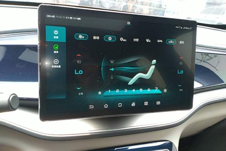 Used BYD Qin PLUS 2021 EV 500KM Premium Model Audio And AC Panel