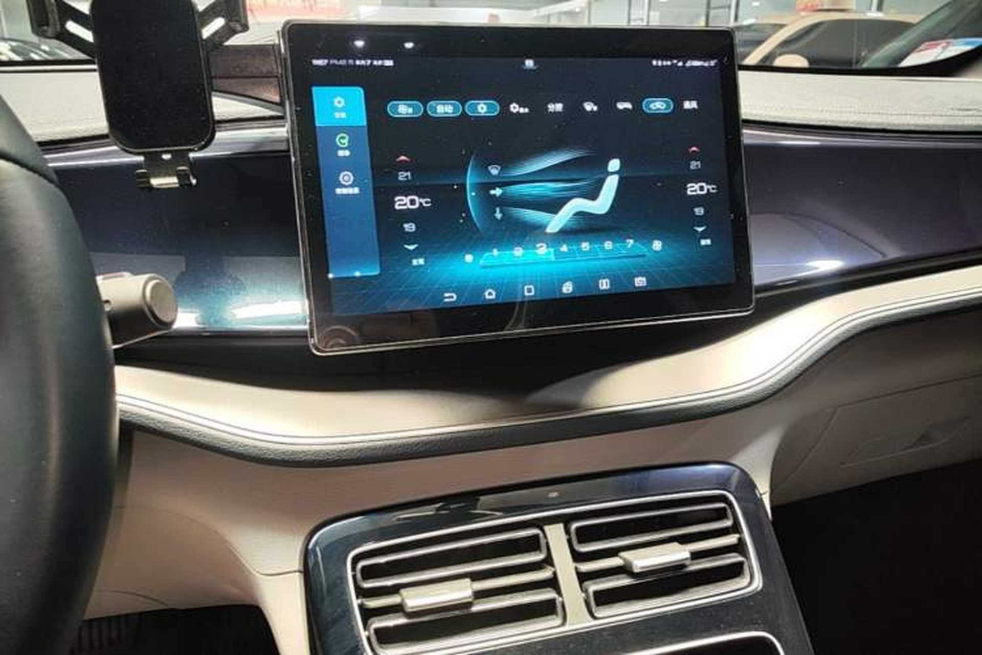 Used BYD Qin PLUS 2021 EV 500KM Luxury Model Audio And AC Panel
