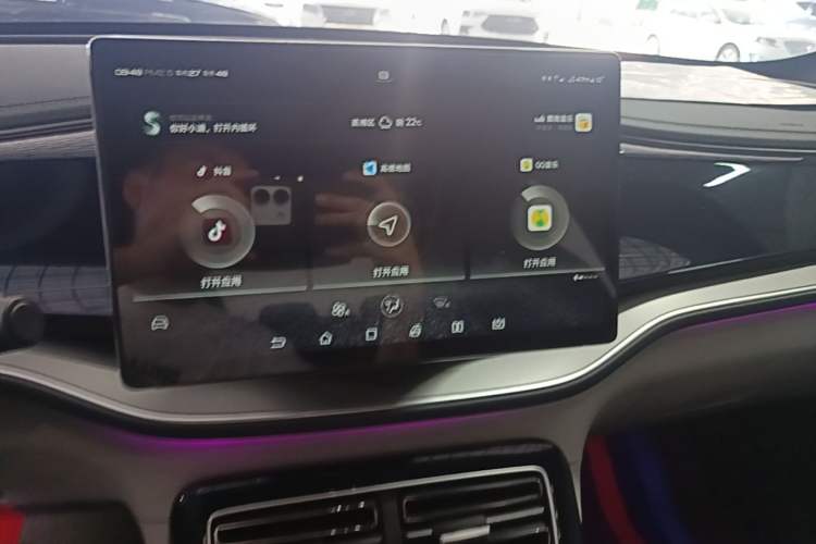Used BYD Qin PLUS 2021 EV 500KM Premium Model Audio And AC Panel
