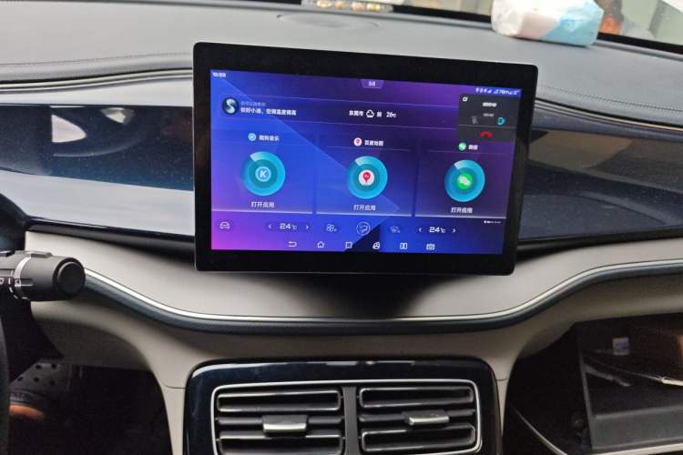 Used BYD Qin PLUS 2021 DM-i 55KM Flagship Model Audio And AC Panel