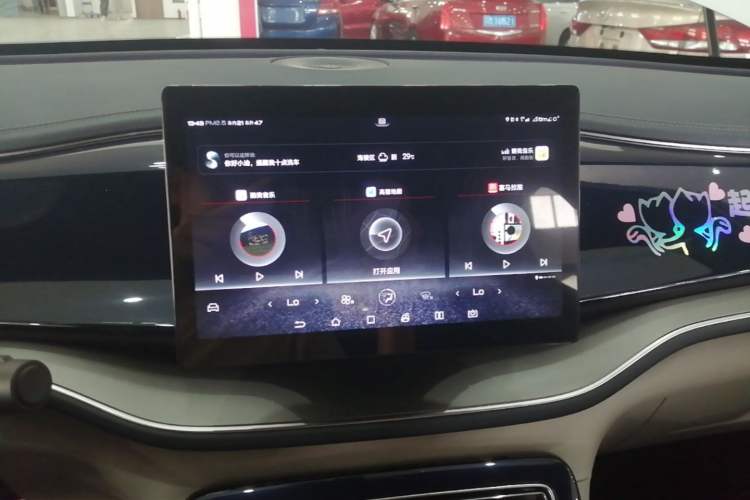 Used BYD Qin PLUS 2021 EV 400KM Luxury Model Audio And AC Panel
