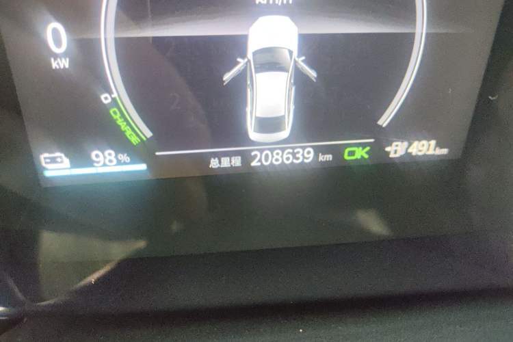 Used BYD Qin PLUS 2021 EV 500KM Luxury Model Odometer Close Up