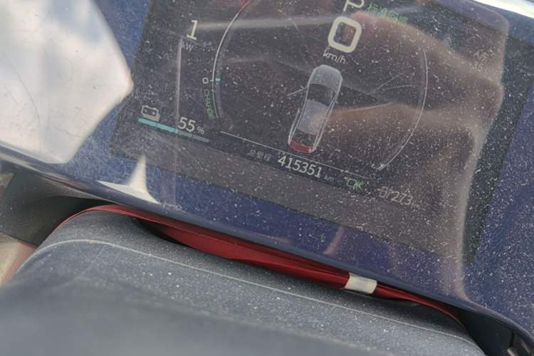 Used BYD Qin PLUS 2021 EV 500KM Premium Model Odometer Close Up