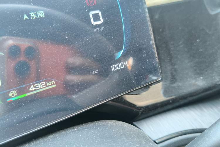 Used BYD Qin PLUS 2021 DM-i 55KM Prestige Model Odometer Close Up