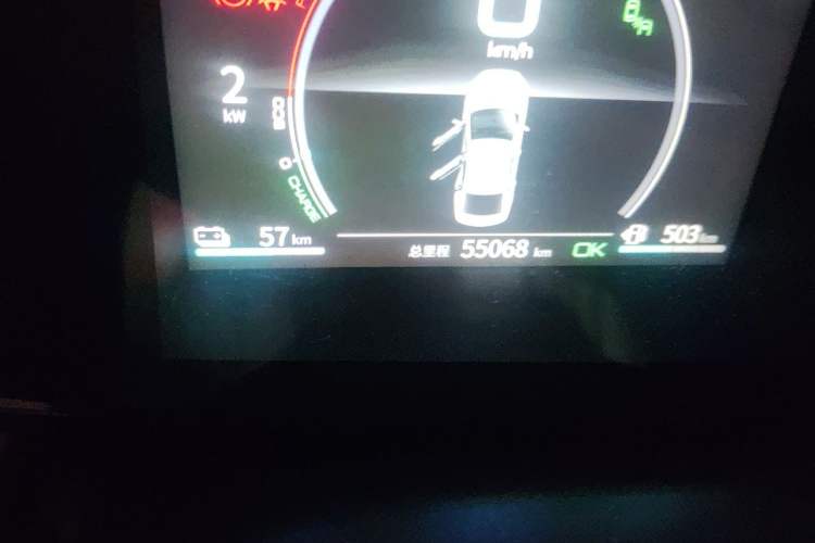Used BYD Qin PLUS 2021 DM-i 120KM Flagship Model Odometer Close Up