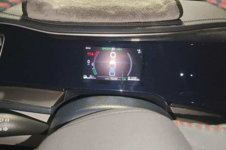 Used BYD Qin PLUS 2021 DM-i 55KM Flagship Model Odometer Close Up
