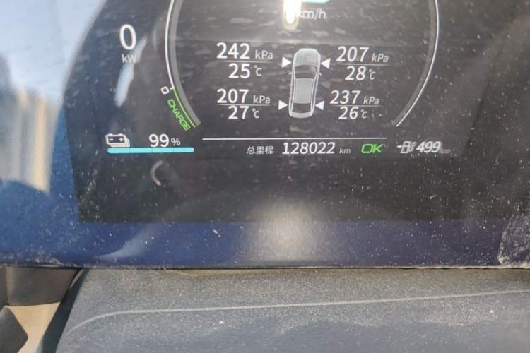 Used BYD Qin PLUS 2021 EV 500KM Luxury Model Odometer Close Up