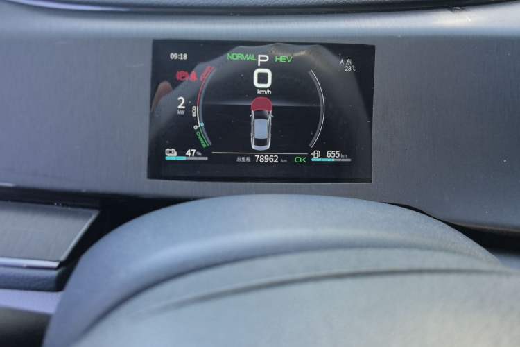 Used BYD Qin PLUS 2021 DM-i 55KM Prestige Model Odometer Close Up