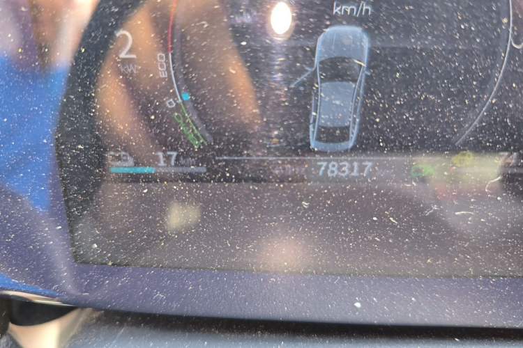 Used BYD Qin PLUS 2021 DM-i 55KM Flagship Model Odometer Close Up