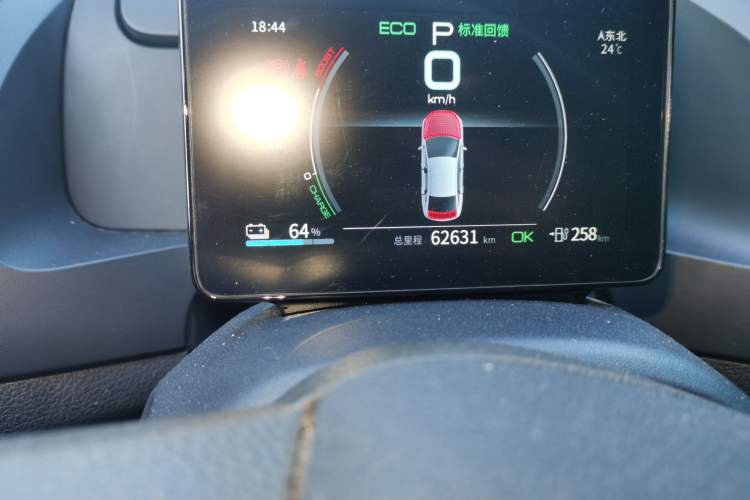 Used BYD Qin PLUS 2021 EV 400KM Leading Comfort Edition Odometer Close Up