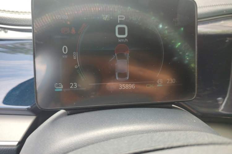 Used BYD Qin PLUS 2021 DM-i 55KM Flagship Model Odometer Close Up