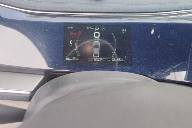 Used BYD Qin PLUS 2021 DM-i 120KM Prestige Model Odometer Close Up