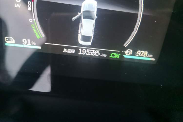 Used BYD Qin PLUS 2021 DM-i 55KM Prestige Model Odometer Close Up