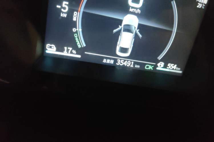 Used BYD Qin PLUS 2021 DM-i 55KM Flagship Model Odometer Close Up