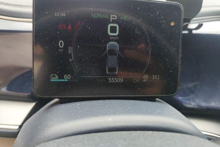Used BYD Qin PLUS 2021 DM-i 120KM Flagship Model Odometer Close Up