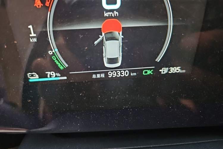 Used BYD Qin PLUS 2021 EV 500KM Luxury Model Odometer Close Up