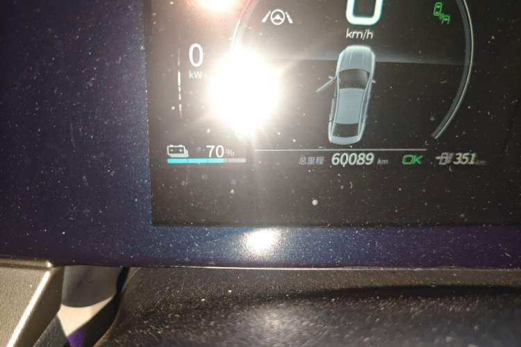 Used BYD Qin PLUS 2021 EV 500KM Premium Model Odometer Close Up