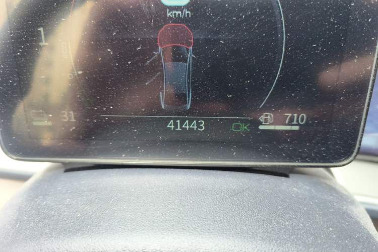Used BYD Qin PLUS 2021 DM-i 55KM Flagship Model Odometer Close Up