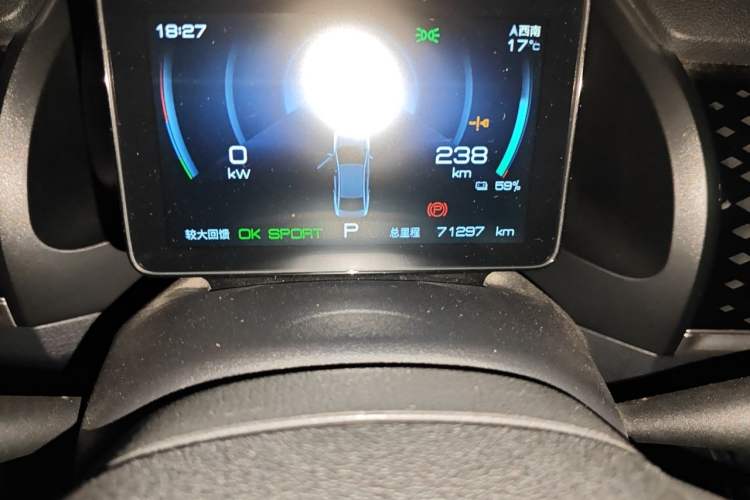 Used BYD Qin PLUS 2021 EV 400KM Leading Comfort Edition Odometer Close Up