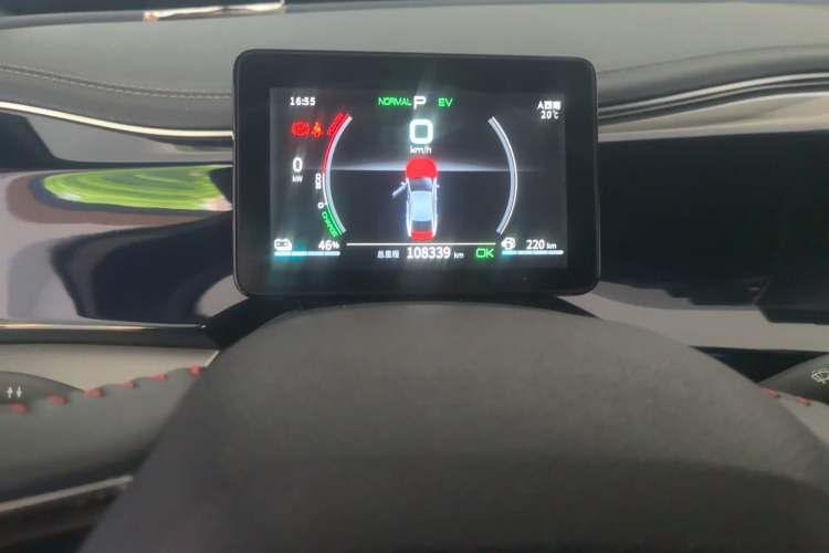 Used BYD Qin PLUS 2021 DM-i 55KM Flagship Model Odometer Close Up
