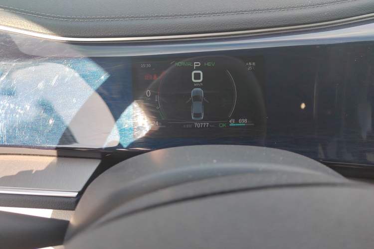 Used BYD Qin PLUS 2021 DM-i 55KM Flagship Model Odometer Close Up