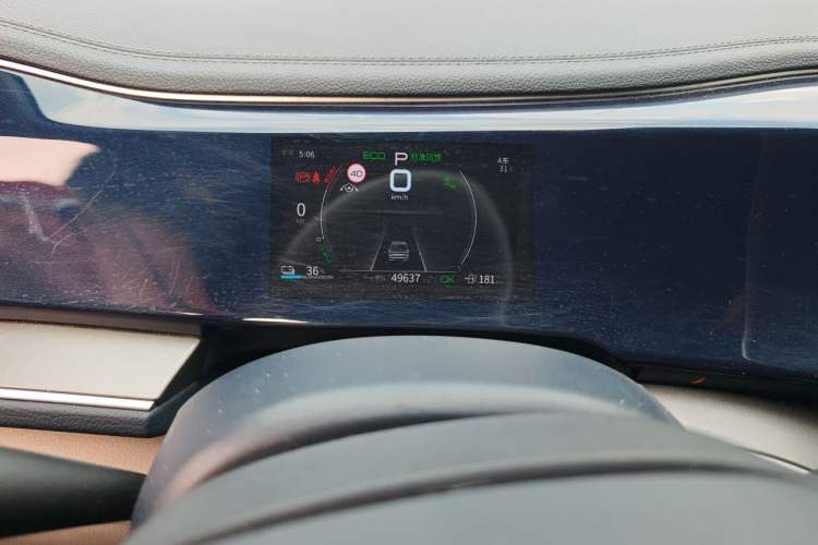 Used BYD Qin PLUS 2021 EV 500KM Premium Model Odometer Close Up