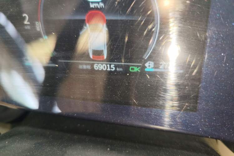 Used BYD Qin PLUS 2021 DM-i 55KM Flagship Model Odometer Close Up