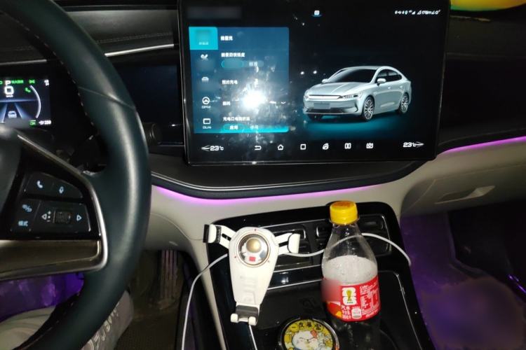 Used BYD Qin PLUS 2021 EV 500KM Premium Model Audio And AC Panel
