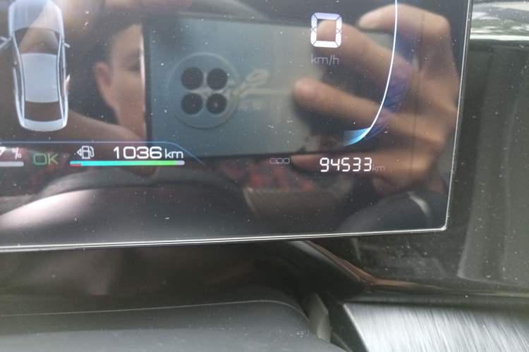 Used BYD Qin PLUS 2023 Champion Edition DM-i 55KM Leading Model Odometer Close Up