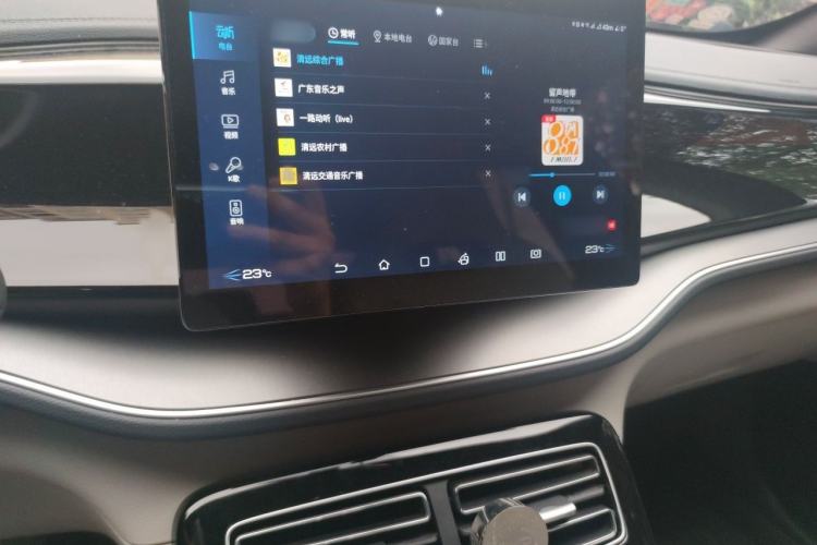 Used BYD Qin PLUS 2023 Champion Edition DM-i 120KM Leading Model Audio And AC Panel