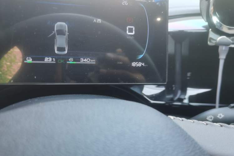 Used BYD Qin PLUS 2023 Champion Edition DM-i 55KM Leading Model Odometer Close Up