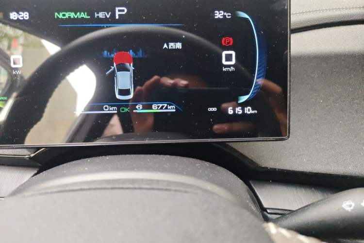 Used BYD Qin PLUS 2023 Champion Edition DM-i 55KM Leading Model Odometer Close Up