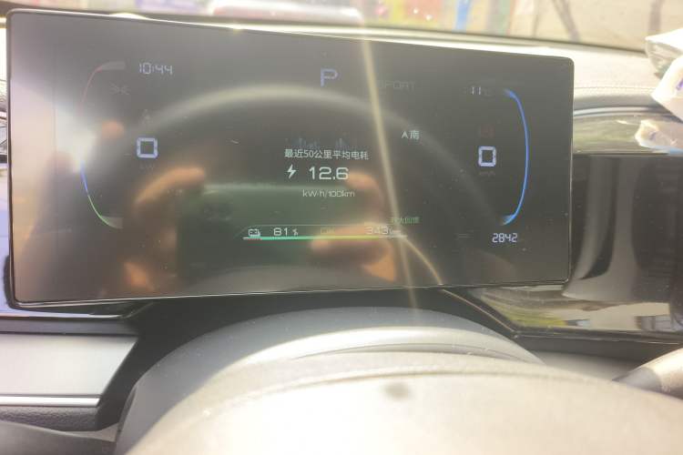 Used BYD Qin PLUS 2023 Champion Edition EV 420KM Leading Model Odometer Close Up