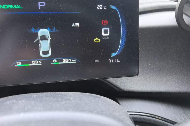 Used BYD Qin PLUS 2023 Champion Edition DM-i 55KM Leading Model Odometer Close Up