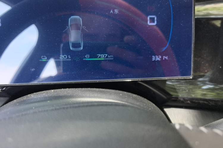 Used BYD Qin PLUS 2023 Champion Edition DM-i 55KM Leading Model Odometer Close Up