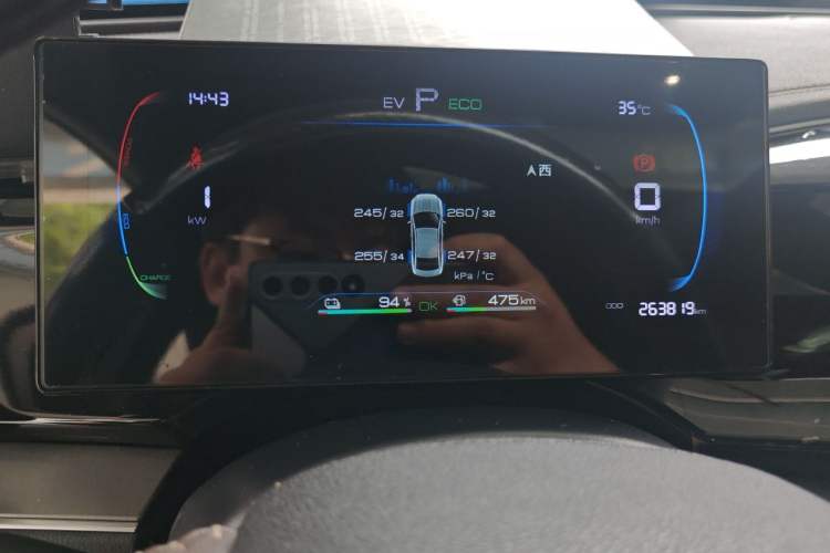 Used BYD Qin PLUS 2023 Champion Edition DM-i 120KM Leading Model Odometer Close Up