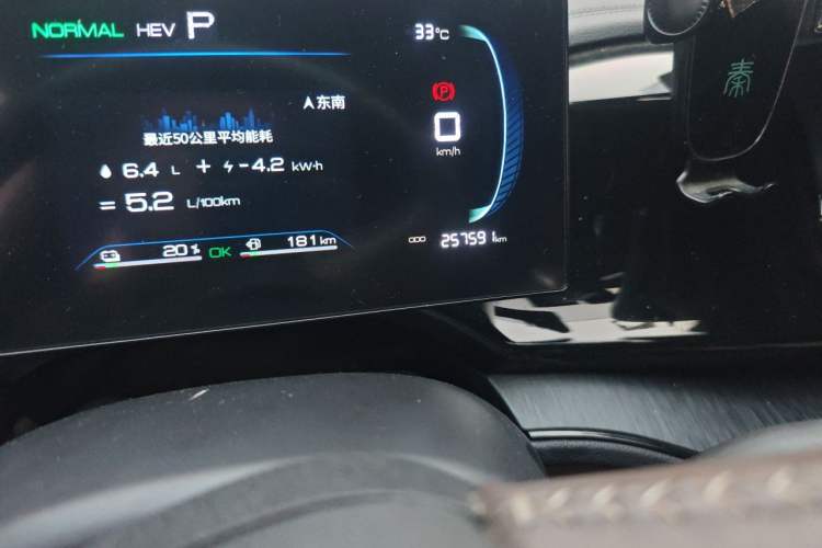 Used BYD Qin PLUS 2023 Champion Edition DM-i 55KM Leading Model Odometer Close Up