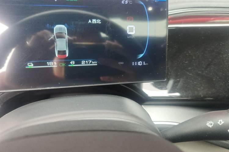 Used BYD Qin PLUS 2023 Champion Edition DM-i 55KM Superior Model Odometer Close Up