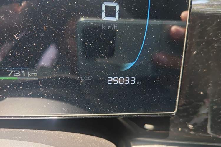 Used BYD Qin PLUS 2023 Champion Edition DM-i 55KM Leading Model Odometer Close Up