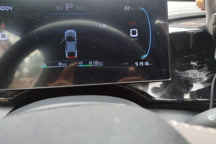Used BYD Qin PLUS 2023 Champion Edition DM-i 55KM Leading Model Odometer Close Up