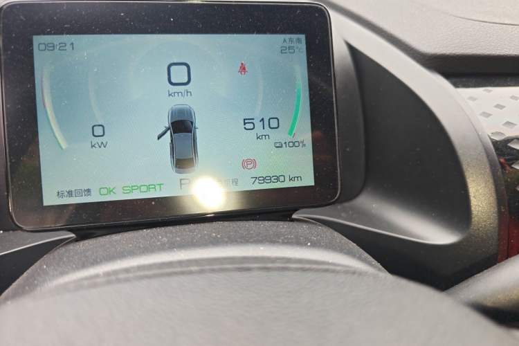 Used BYD Qin PLUS 2023 EV 510KM Travel Edition Odometer Close Up