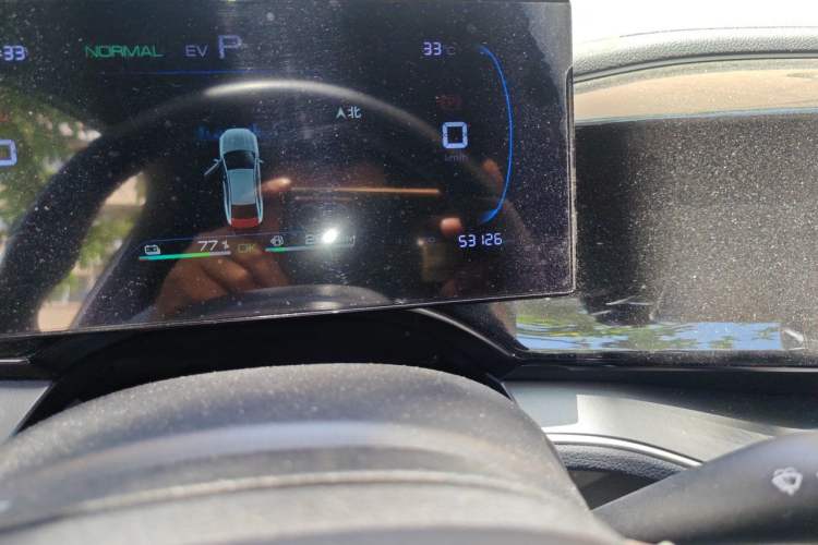 Used BYD Qin PLUS 2023 Champion Edition DM-i 55KM Superior Model Odometer Close Up