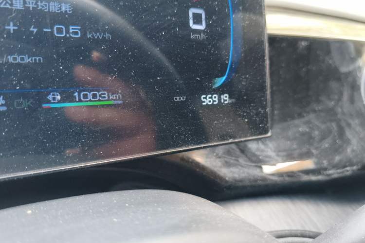Used BYD Qin PLUS 2023 Champion Edition DM-i 55KM Leading Model Odometer Close Up