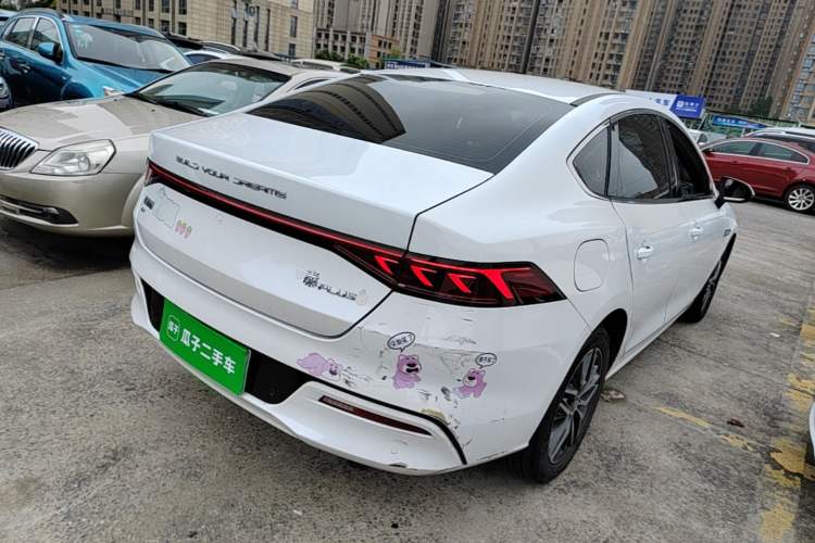 Used BYD Qin PLUS 2023 Champion Edition EV 420KM Superior Model Rear Right 45 Deg