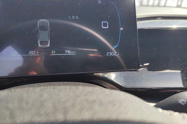 Used BYD Qin PLUS 2024 HONOR Edition DM-i 55KM Leading Model Odometer Close Up