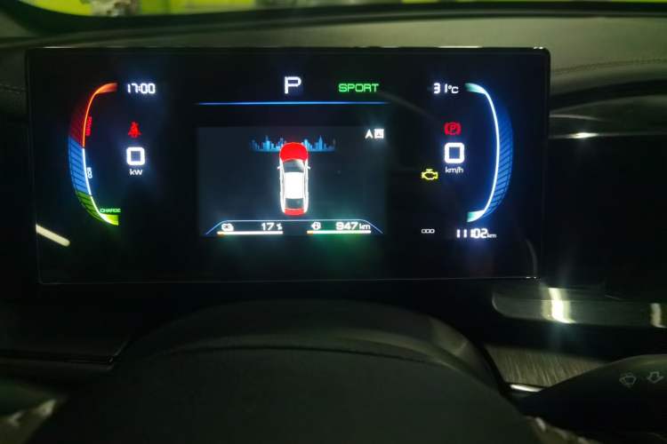 Used BYD Qin PLUS 2024 HONOR Edition DM-i 55KM Leading Model Odometer Close Up
