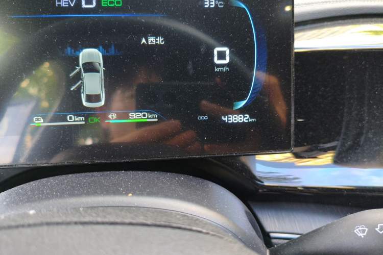 Used BYD Qin PLUS 2024 HONOR Edition DM-i 55KM Leading Model Odometer Close Up