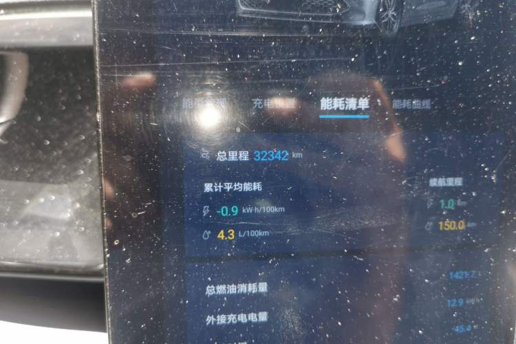 Used BYD Qin PLUS 2024 HONOR Edition DM-i 55KM Leading Model Odometer Close Up