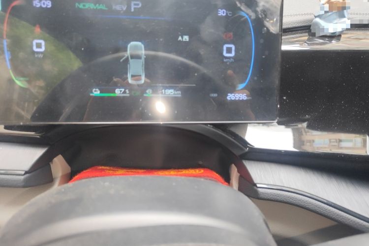 Used BYD Qin PLUS 2024 HONOR Edition DM-i 55KM Leading Model Odometer Close Up