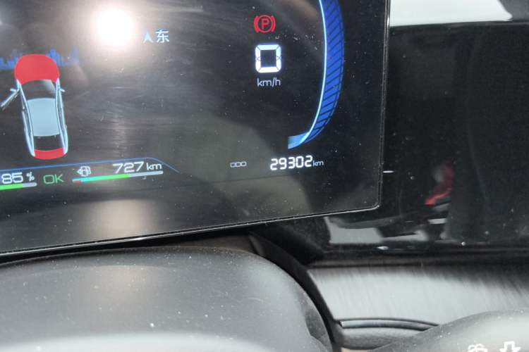 Used BYD Qin PLUS 2024 HONOR Edition DM-i 55KM Leading Model Odometer Close Up